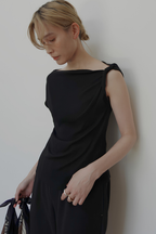 ASYMMETRY TWIST OFFSHOULDER TOPS