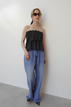 TIERED FRILL BARE TOP　