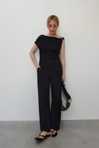 ASYMMETRY TWIST OFFSHOULDER TOPS