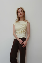 ASYMMETRY TWIST OFFSHOULDER TOPS