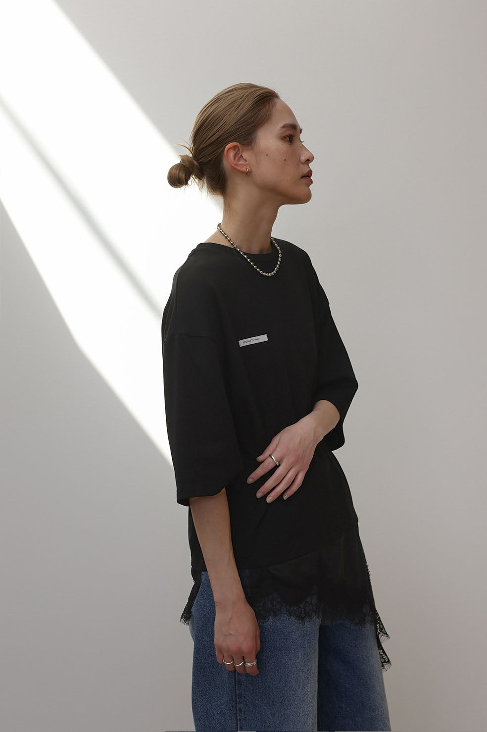 LACE COMBI LOSE TEE