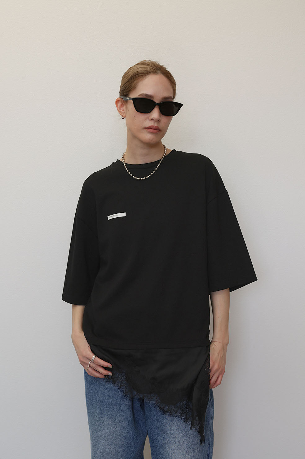 LACE COMBI LOSE TEE