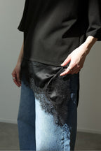 LACE COMBI LOSE TEE