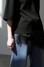 LACE COMBI LOSE TEE