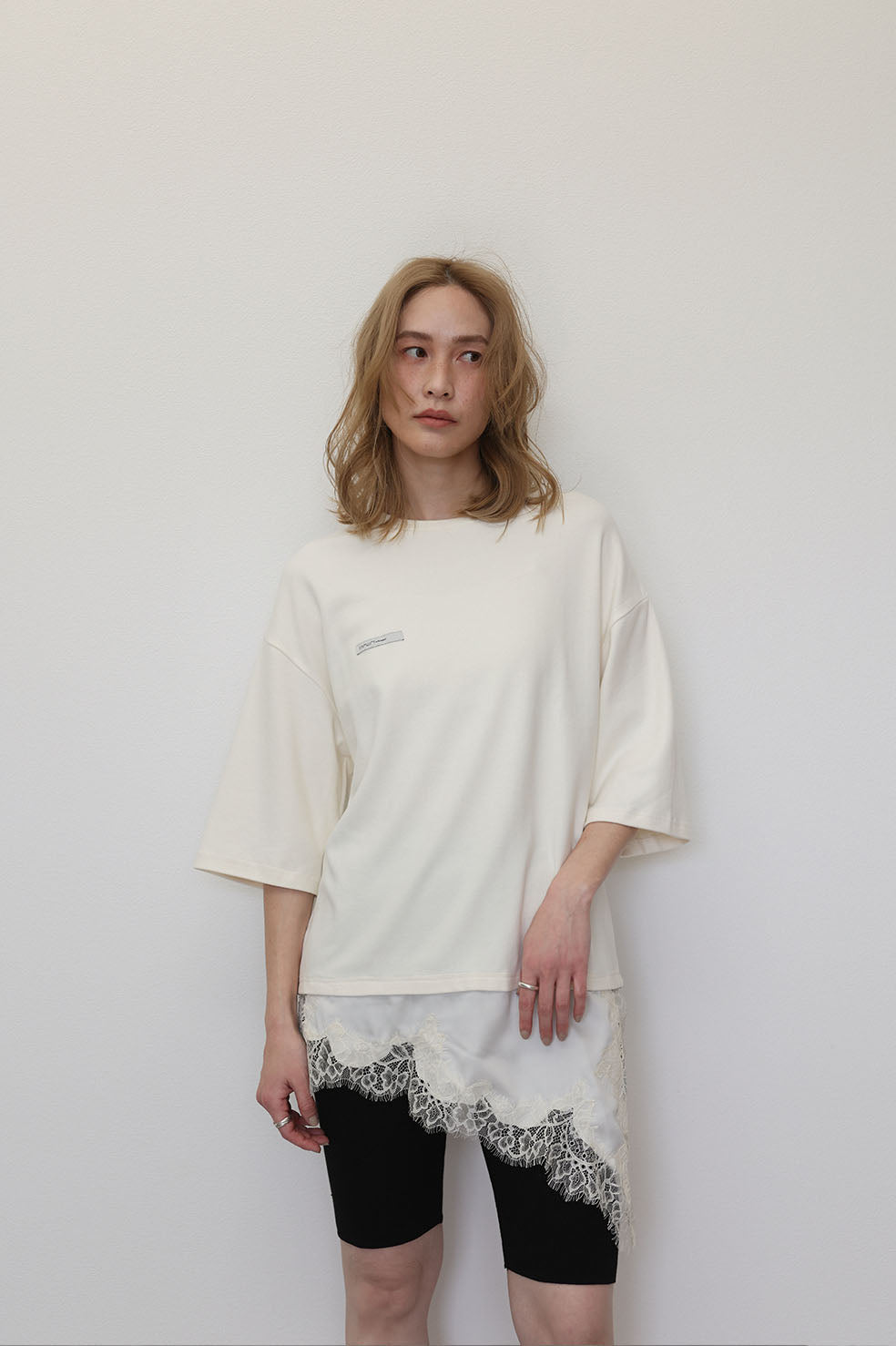 LACE COMBI LOSE TEE