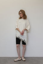 LACE COMBI LOSE TEE