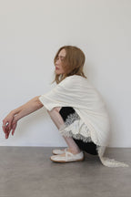 LACE COMBI LOSE TEE