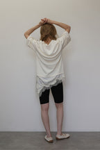 LACE COMBI LOSE TEE