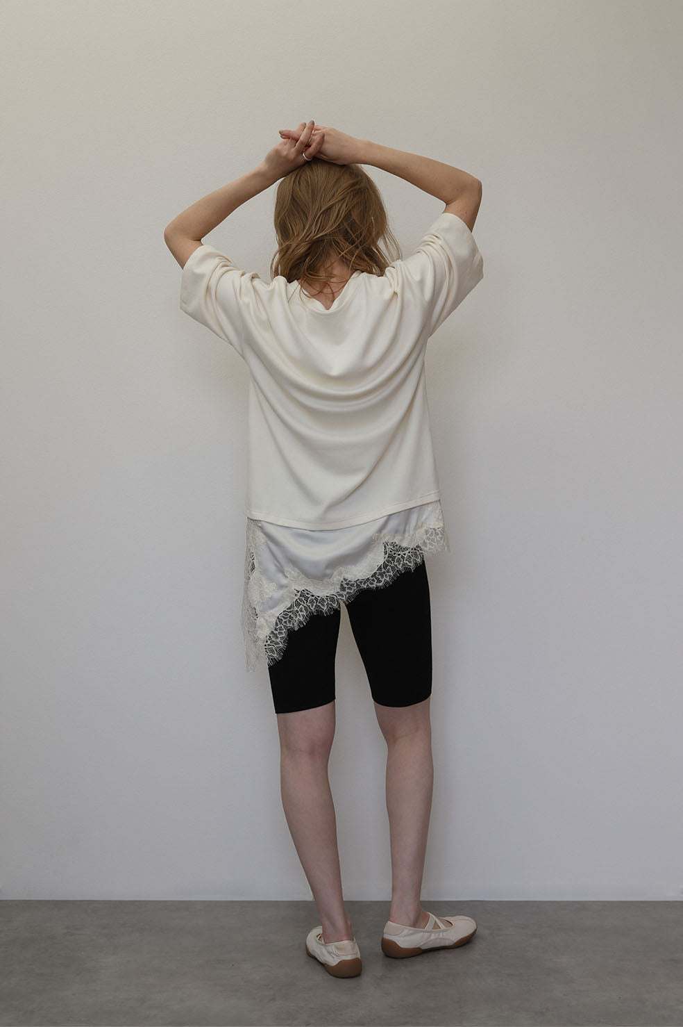 LACE COMBI LOSE TEE
