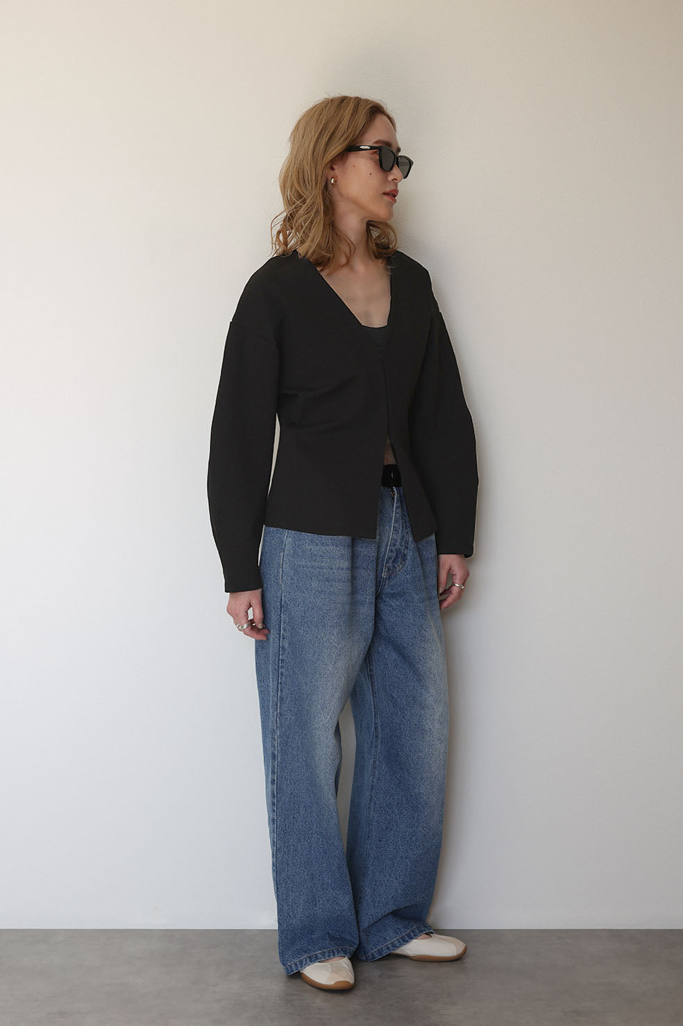 WAIST SHAPE PONCHI HOK CARDIGAN