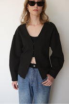 WAIST SHAPE PONCHI HOK CARDIGAN