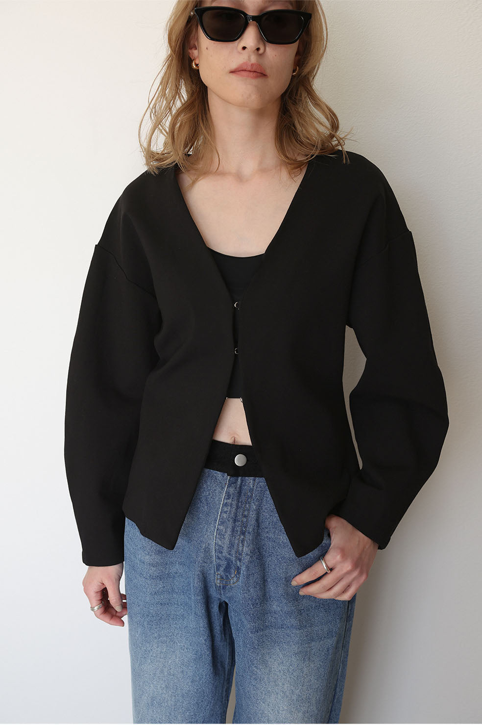 WAIST SHAPE PONCHI HOK CARDIGAN