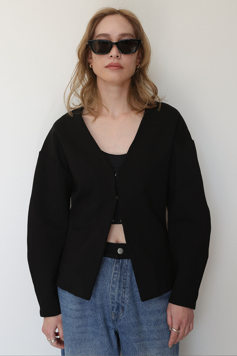 WAIST SHAPE PONCHI HOK CARDIGAN