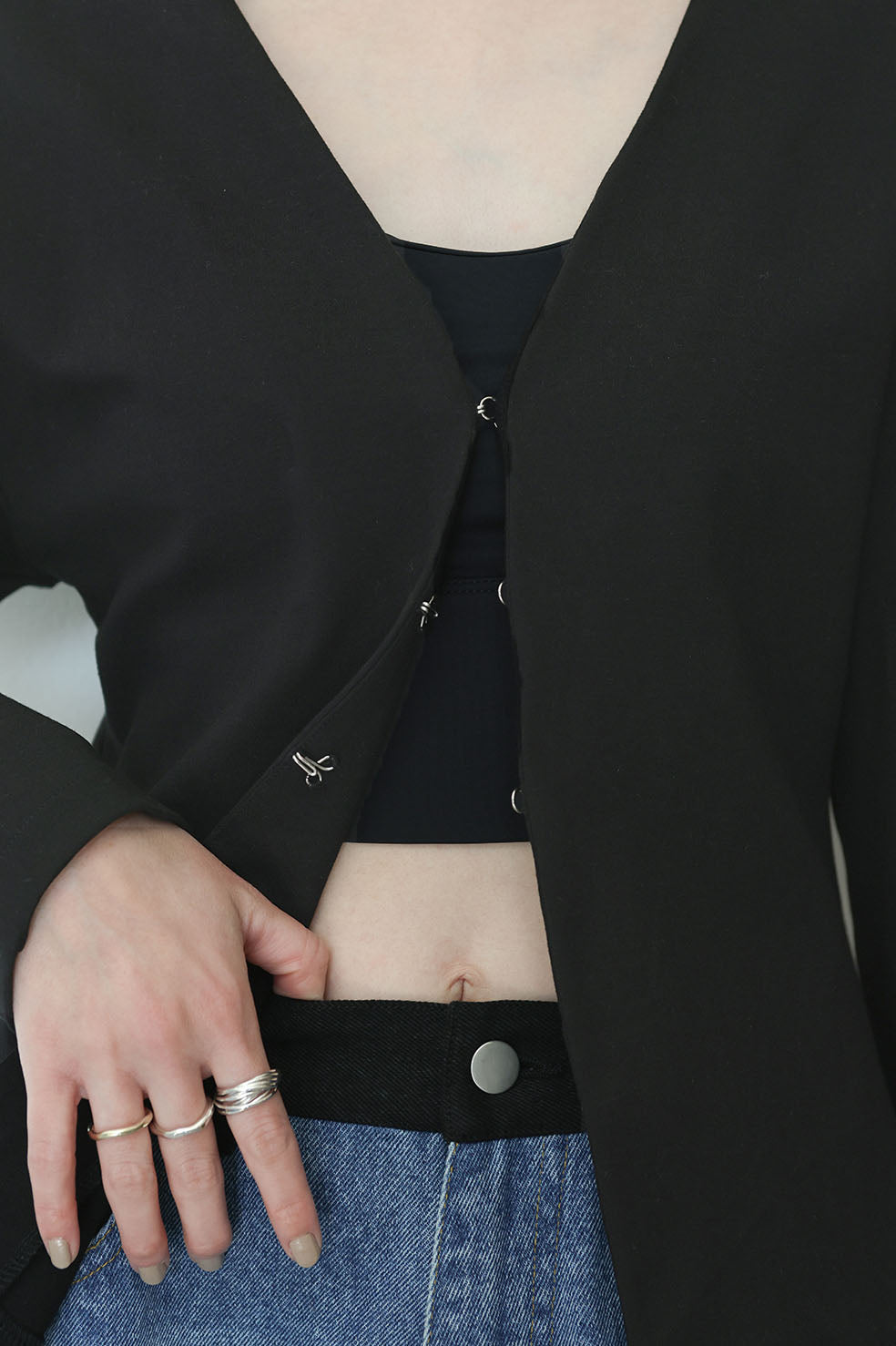 WAIST SHAPE PONCHI HOK CARDIGAN