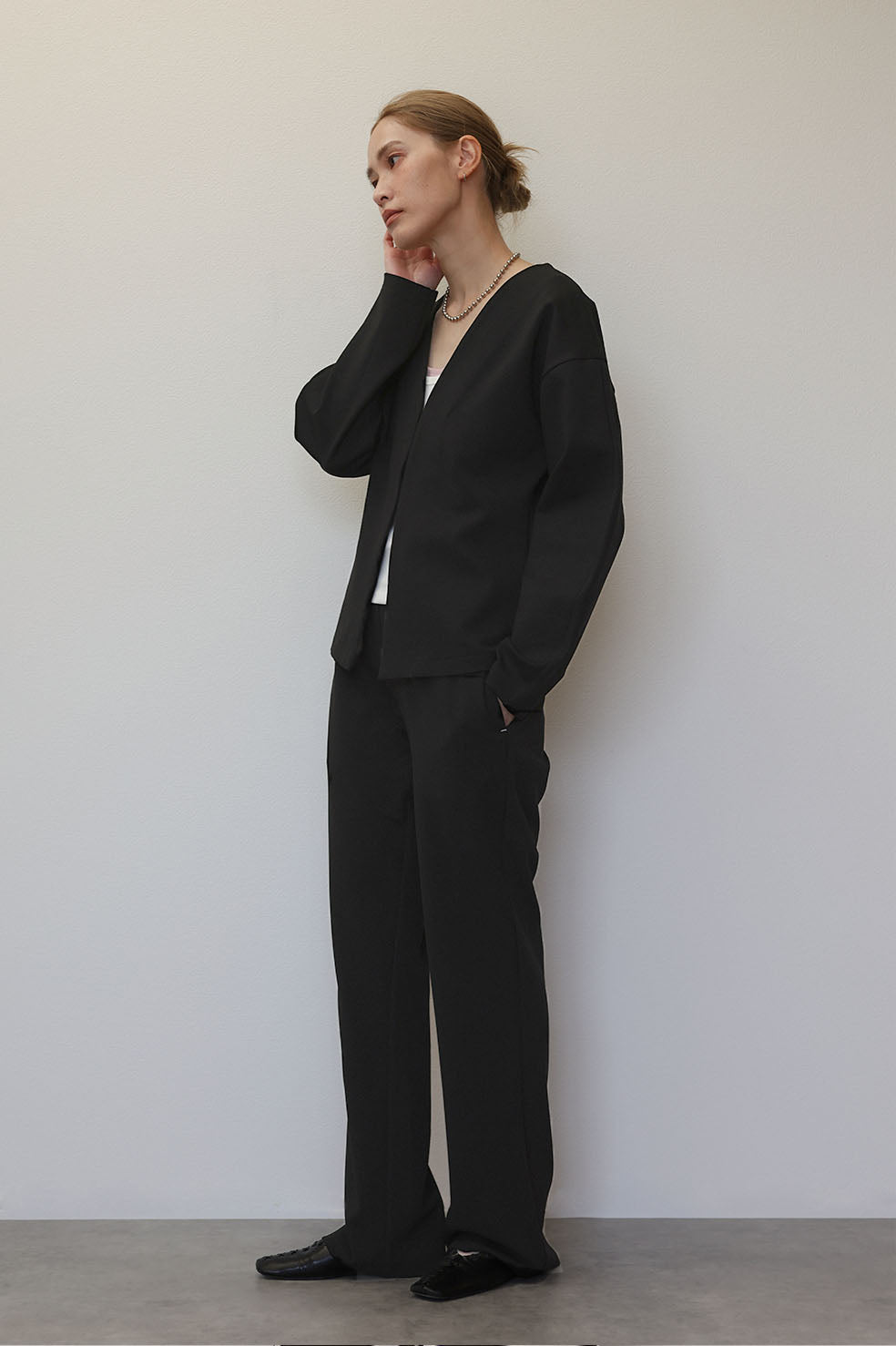 WAIST SHAPE PONCHI HOK CARDIGAN