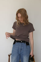 BASIC MODAL PEACH TEE