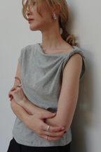 ASYMMETRY TWIST OFFSHOULDER TOPS