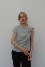 ASYMMETRY TWIST OFFSHOULDER TOPS