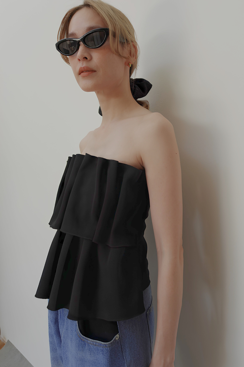 TIERED FRILL BARE TOP　