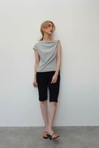 ASYMMETRY TWIST OFFSHOULDER TOPS