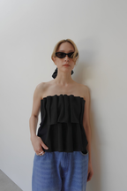 TIERED FRILL BARE TOP　