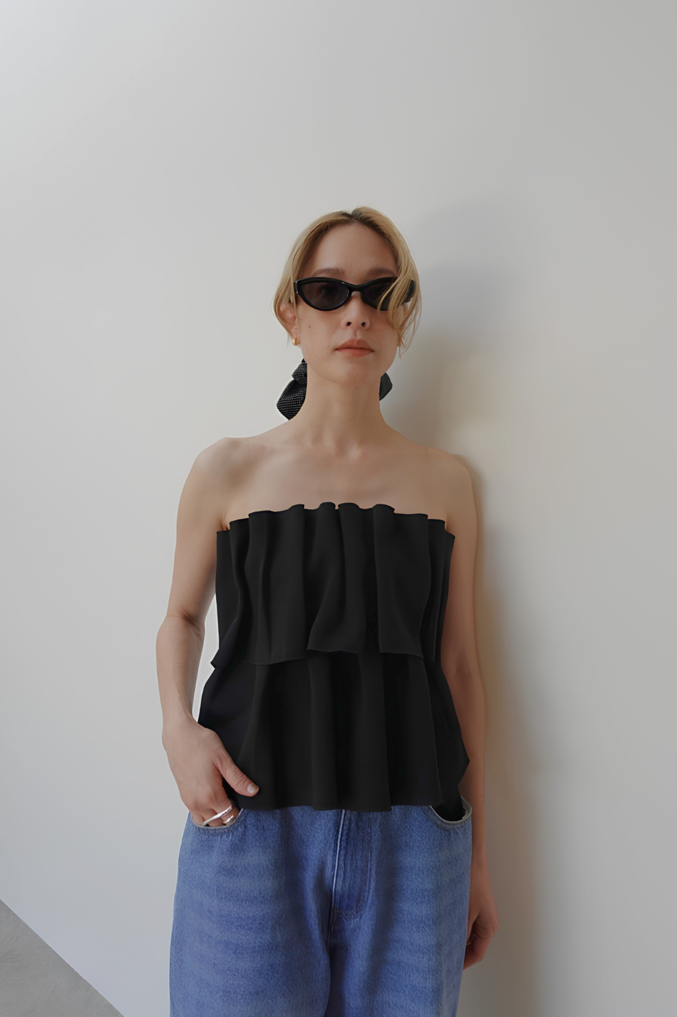 TIERED FRILL BARE TOP　