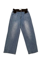 WAIST TUCK BICOLOR DENIM