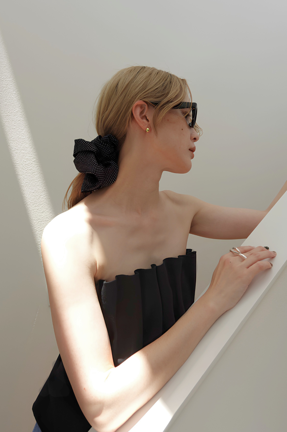 TIERED FRILL BARE TOP　