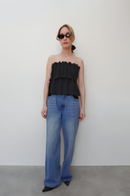 TIERED FRILL BARE TOP　